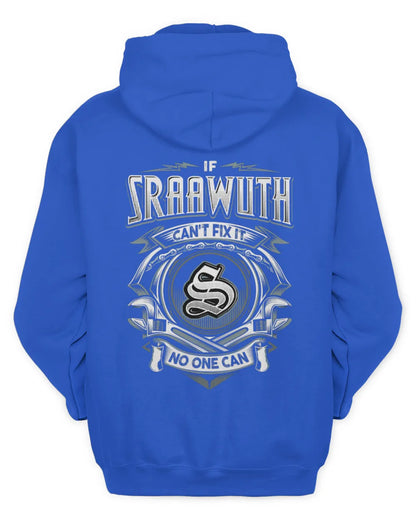 SRAAWUTH AP81-K4-626 - Personalized Ahmed Quote Apparel “If Ahmed Can't Fix It, No One Can” - Unisex Hoodie - Royal