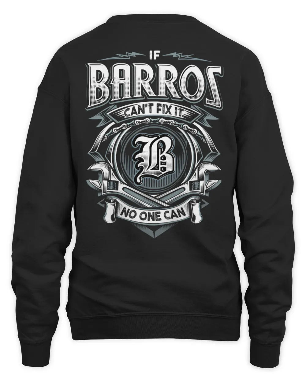 BARROS AP81-K4-626 - Personalized Ahmed Quote Apparel “If Ahmed Can't Fix It, No One Can” - Unisex Sweatshirt - Black