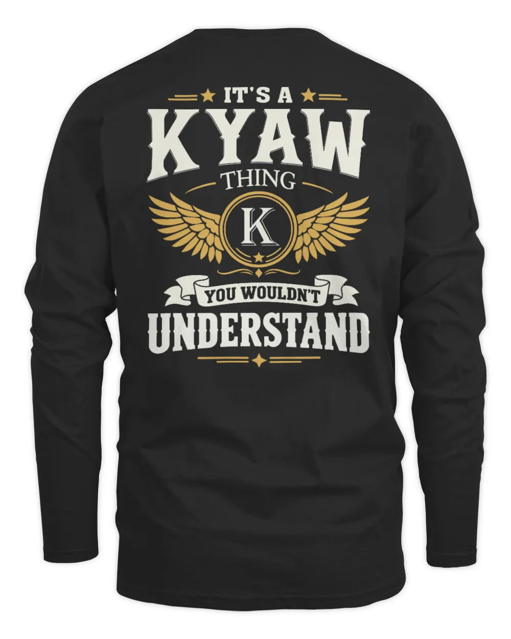 KYAW KT06-M008 It’s a [NAME] Thing – You Wouldn’t Understand | Personalized Vintage T-Shirt - Men's Long Sleeved T-Shirt - Black