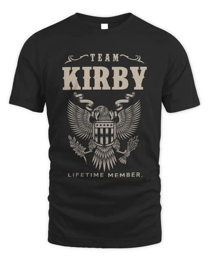 KIRBY TP06-K82 – Personalized Classic Style Apparel “Team NAME Lifetime Member” - Unisex Standard T-Shirt - Black
