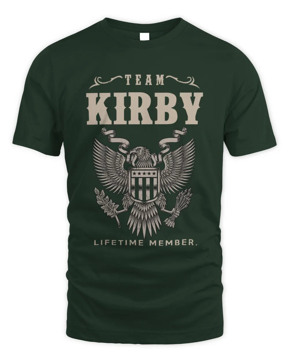 KIRBY TP06-K82 – Personalized Classic Style Apparel “Team NAME Lifetime Member” - Unisex Standard T-Shirt - Forest Green