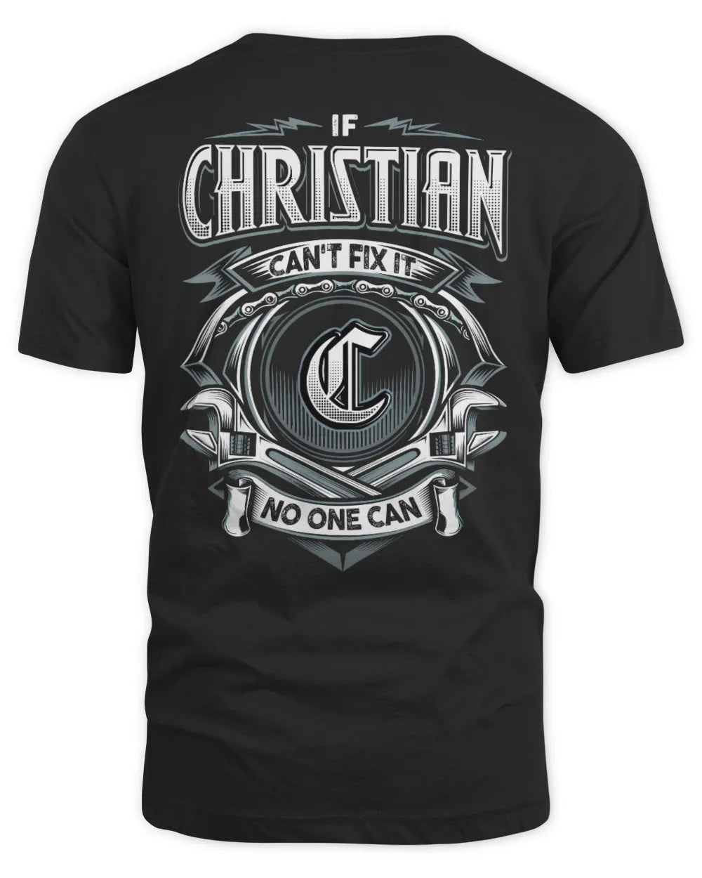 CHRISTIAN AP81-K4-626 - Personalized Ahmed Quote Apparel “If Ahmed Can't Fix It, No One Can” - Unisex Standard T-Shirt - Black