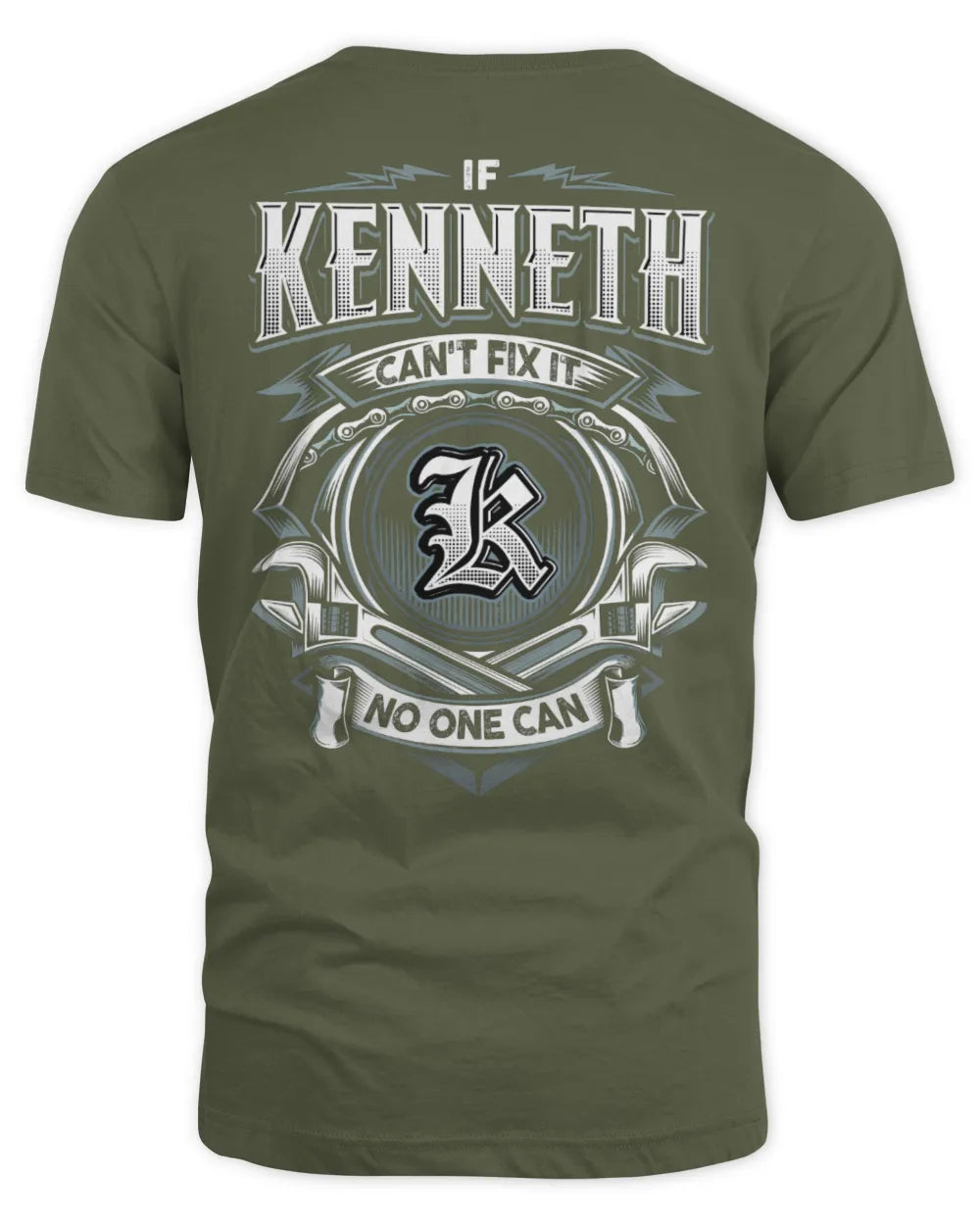 KENNETH AP81-K4-626 - Personalized Ahmed Quote Apparel “If Ahmed Can't Fix It, No One Can” - Unisex Standard T-Shirt - Military Green