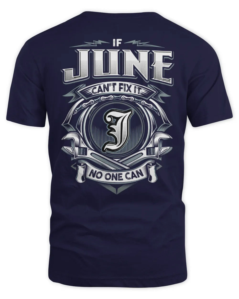 JUNE AP81-K4-626 - Personalized Ahmed Quote Apparel “If Ahmed Can't Fix It, No One Can” - Unisex Standard T-Shirt - Navy