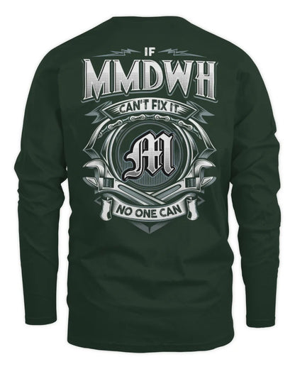 MMDWH AP81-K4-626 - Personalized Ahmed Quote Apparel “If Ahmed Can't Fix It, No One Can” - Men's Long Sleeved T-Shirt - Forest Green