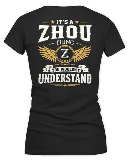 ZHOU KT06-M008 It’s a [NAME] Thing – You Wouldn’t Understand | Personalized Vintage T-Shirt - Women's V-Neck T-Shirt - Black