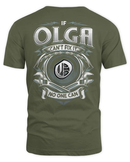 OLGA AP81-K4-626 - Personalized Ahmed Quote Apparel “If Ahmed Can't Fix It, No One Can” - Unisex Standard T-Shirt - Military Green