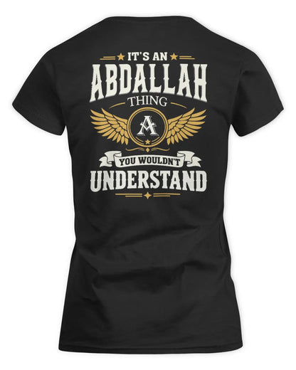 ABDALLAH KT06-M008 It’s a [NAME] Thing – You Wouldn’t Understand | Personalized Vintage T-Shirt - Women's Standard T-Shirt - Black