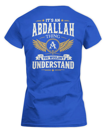 ABDALLAH KT06-M008 It’s a [NAME] Thing – You Wouldn’t Understand | Personalized Vintage T-Shirt - Women's Standard T-Shirt - Royal