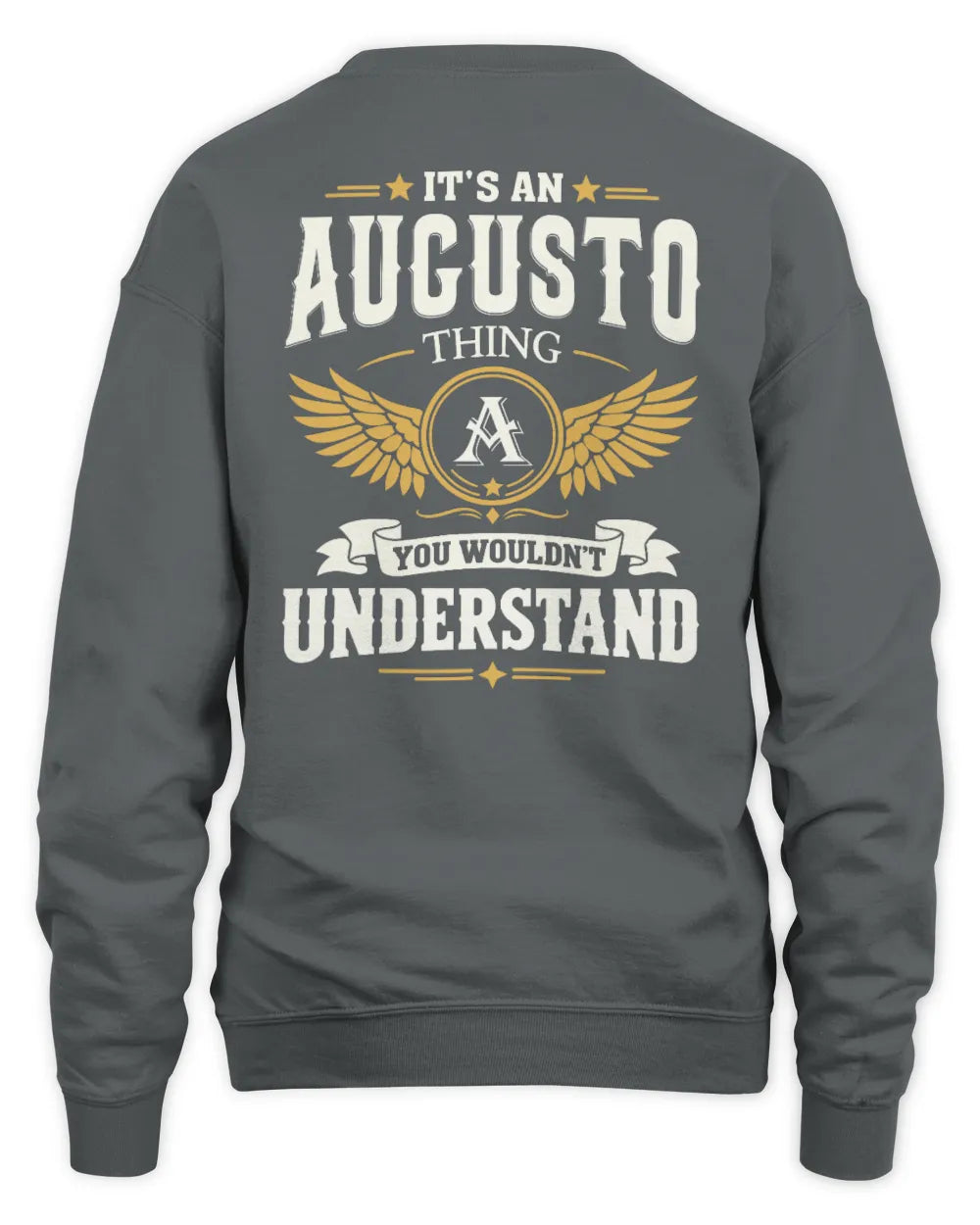 AUGUSTO KT06-M008 It’s a [NAME] Thing – You Wouldn’t Understand | Personalized Vintage T-Shirt - Unisex Sweatshirt - Charcoal