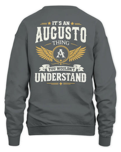 AUGUSTO KT06-M008 It’s a [NAME] Thing – You Wouldn’t Understand | Personalized Vintage T-Shirt - Unisex Sweatshirt - Charcoal