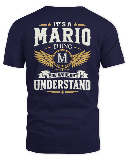 MARIO KT06-M008 It’s a [NAME] Thing – You Wouldn’t Understand | Personalized Vintage T-Shirt - Unisex Standard T-Shirt - Navy