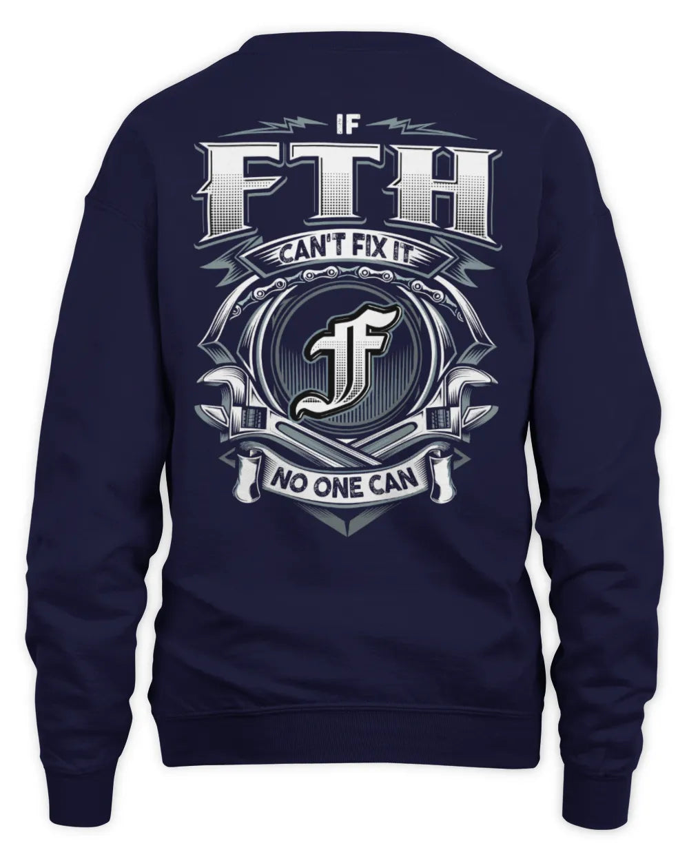 FTH AP81-K4-626 - Personalized Ahmed Quote Apparel “If Ahmed Can't Fix It, No One Can” - Unisex Sweatshirt - Navy