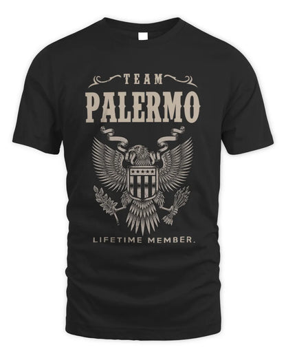 PALERMO TP06-K82 – Personalized Classic Style Apparel “Team NAME Lifetime Member” - Unisex Standard T-Shirt - Black