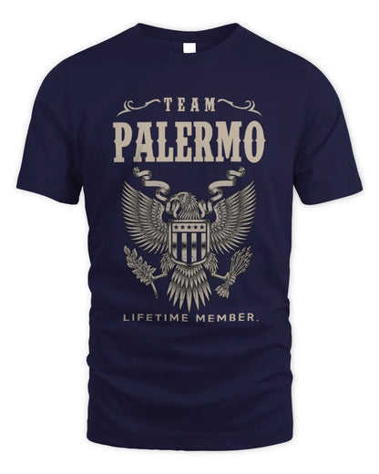 PALERMO TP06-K82 – Personalized Classic Style Apparel “Team NAME Lifetime Member” - Unisex Standard T-Shirt - Navy