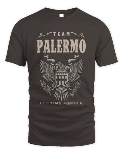 PALERMO TP06-K82 – Personalized Classic Style Apparel “Team NAME Lifetime Member” - Unisex Standard T-Shirt - Dark Chocolate