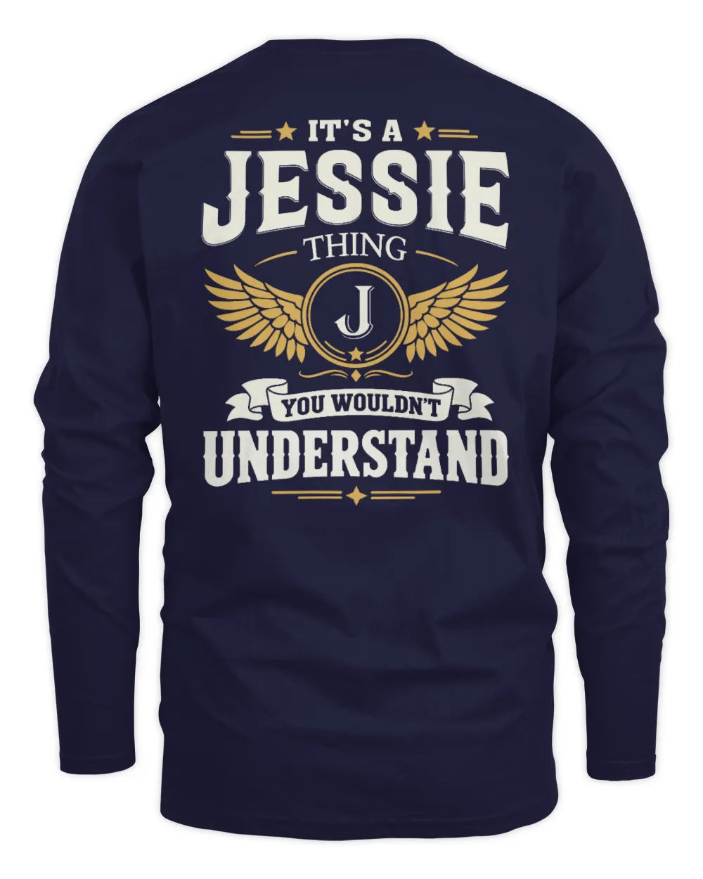 JESSIE KT06-M008 It’s a [NAME] Thing – You Wouldn’t Understand | Personalized Vintage T-Shirt - Men's Long Sleeved T-Shirt - Navy