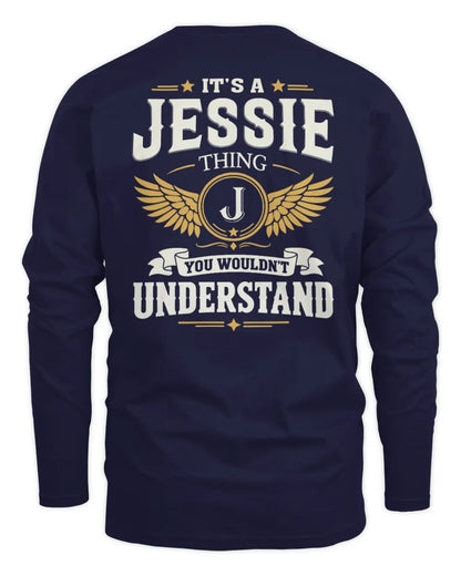 JESSIE KT06-M008 It’s a [NAME] Thing – You Wouldn’t Understand | Personalized Vintage T-Shirt - Men's Long Sleeved T-Shirt - Navy