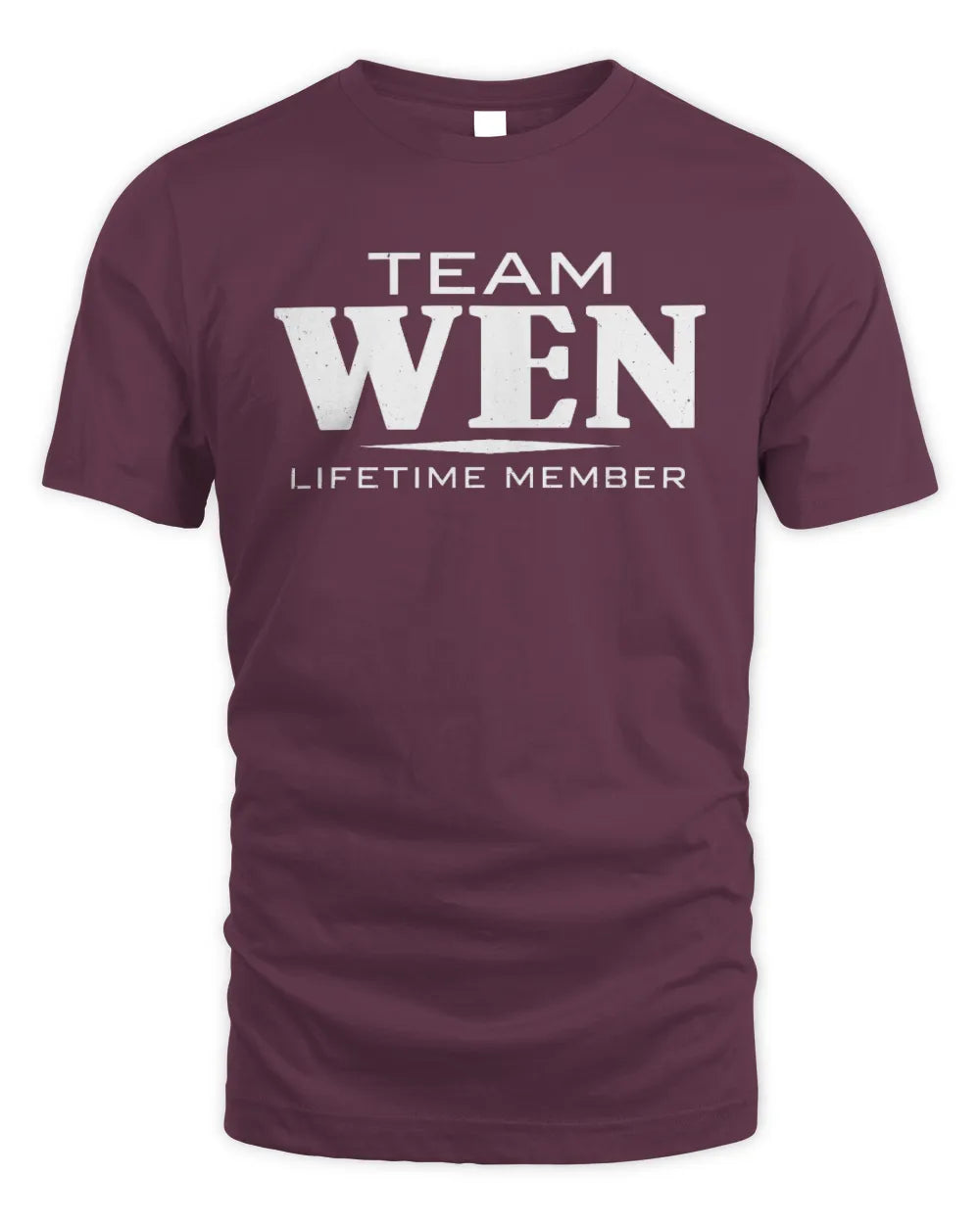 WEN BL62-K4-128 - Personalized “Team NAME Lifetime Member” - Unisex Standard T-Shirt - Maroon