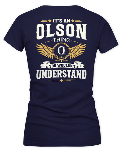 OLSON KT06-M008 It’s a [NAME] Thing – You Wouldn’t Understand | Personalized Vintage T-Shirt - Women's V-Neck T-Shirt - Navy
