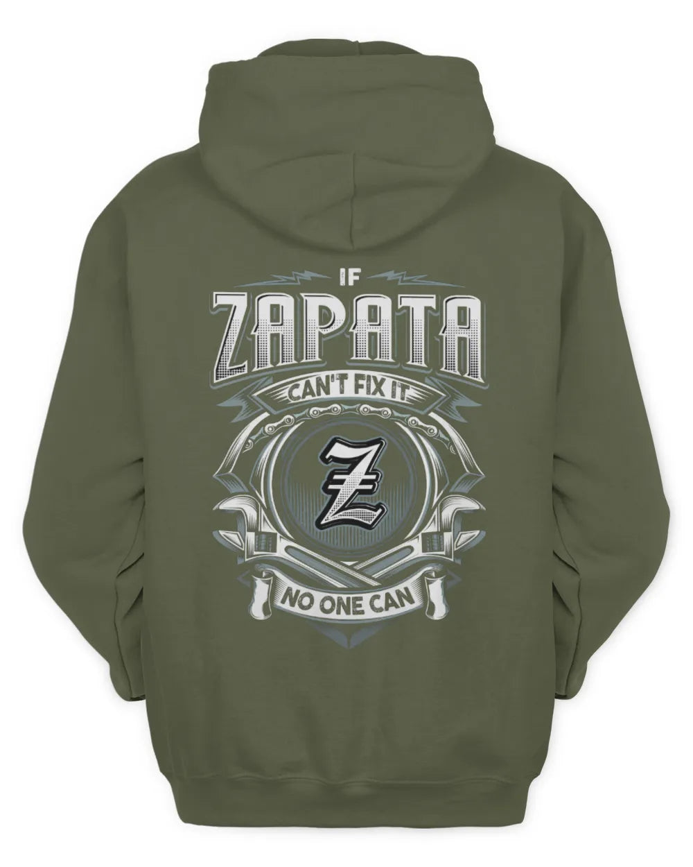 ZAPATA AP81-K4-626 - Personalized Ahmed Quote Apparel “If Ahmed Can't Fix It, No One Can” - Unisex Hoodie - Military Green