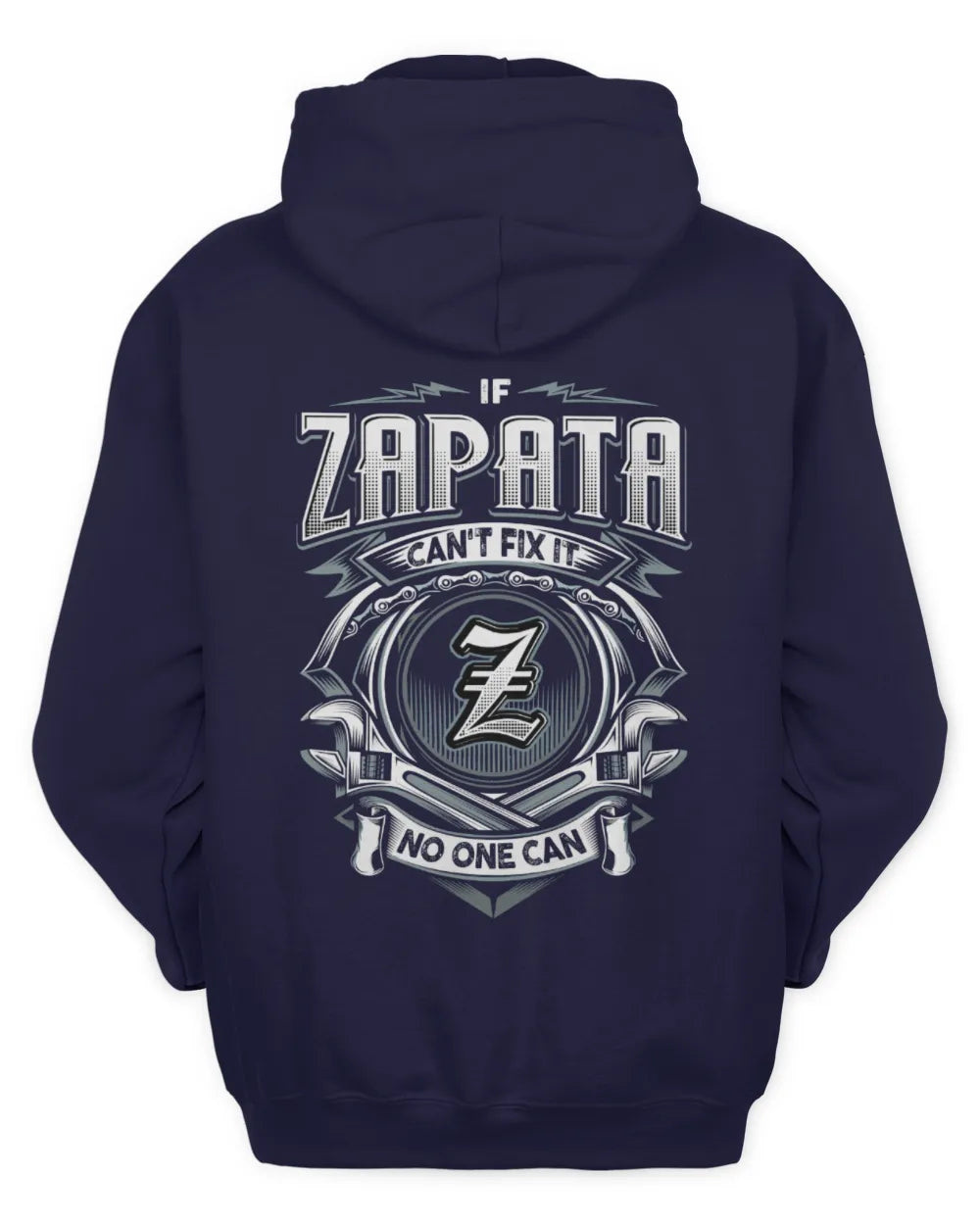 ZAPATA AP81-K4-626 - Personalized Ahmed Quote Apparel “If Ahmed Can't Fix It, No One Can” - Unisex Hoodie - Navy