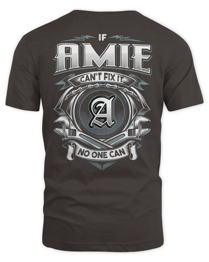 AMIE AP81-K4-626 - Personalized Ahmed Quote Apparel “If Ahmed Can't Fix It, No One Can” - Unisex Standard T-Shirt - Dark Chocolate