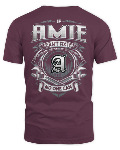 AMIE AP81-K4-626 - Personalized Ahmed Quote Apparel “If Ahmed Can't Fix It, No One Can” - Unisex Standard T-Shirt - Maroon