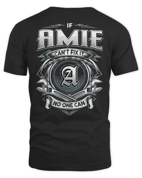 AMIE AP81-K4-626 - Personalized Ahmed Quote Apparel “If Ahmed Can't Fix It, No One Can” - Unisex Standard T-Shirt - Black