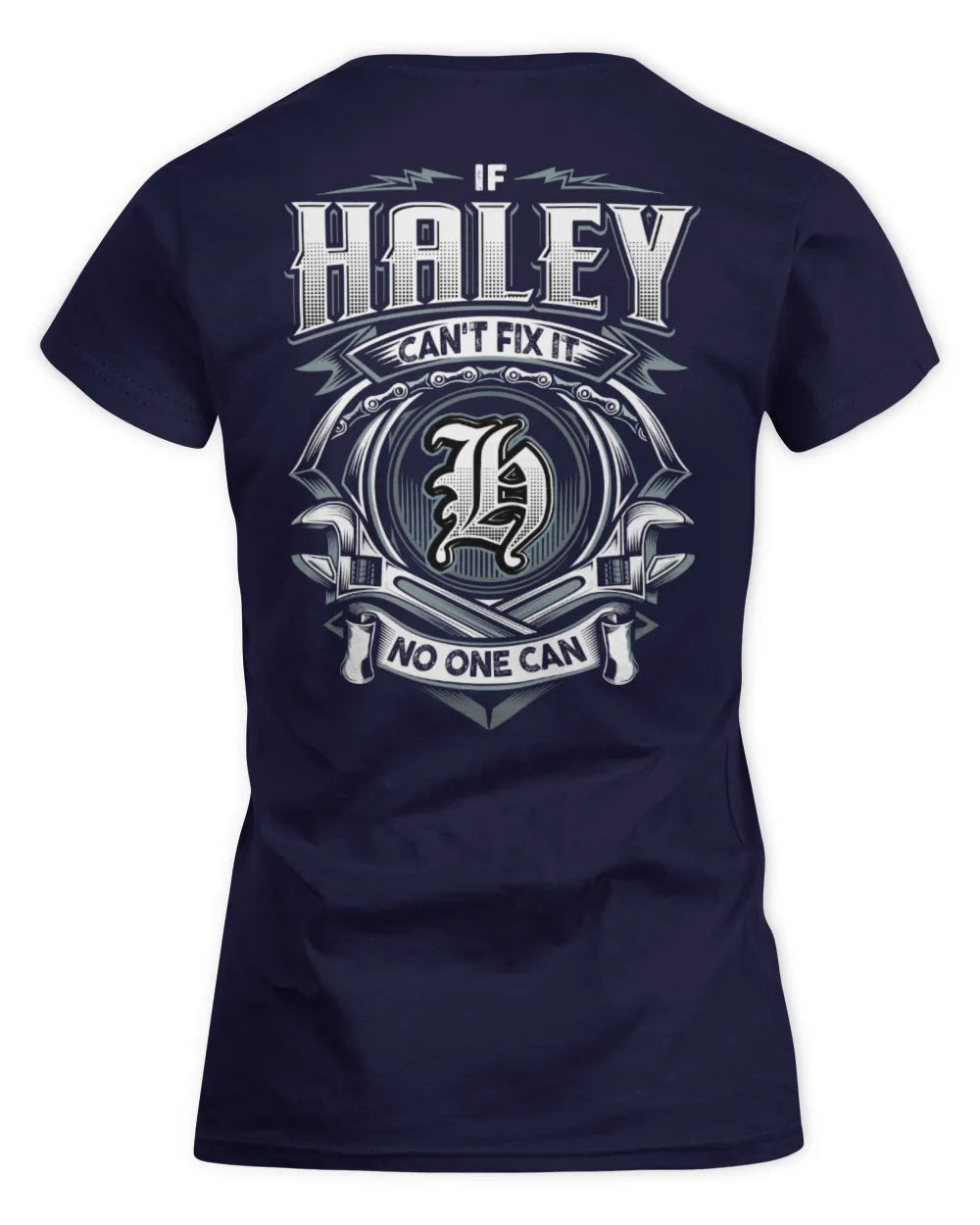 HALEY AP81-K4-626 - Personalized Ahmed Quote Apparel “If Ahmed Can't Fix It, No One Can” - Women's Standard T-Shirt - Navy