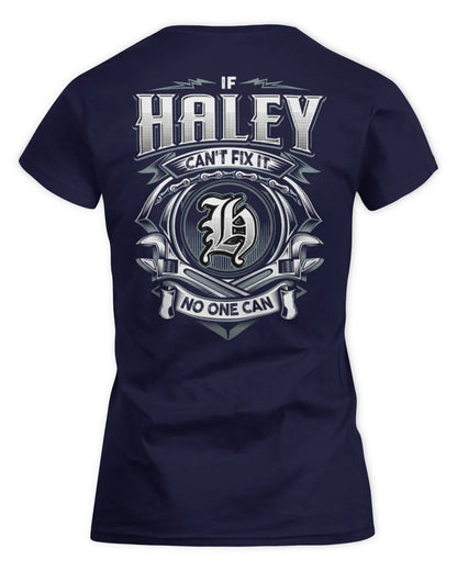 HALEY AP81-K4-626 - Personalized Ahmed Quote Apparel “If Ahmed Can't Fix It, No One Can” - Women's Standard T-Shirt - Navy