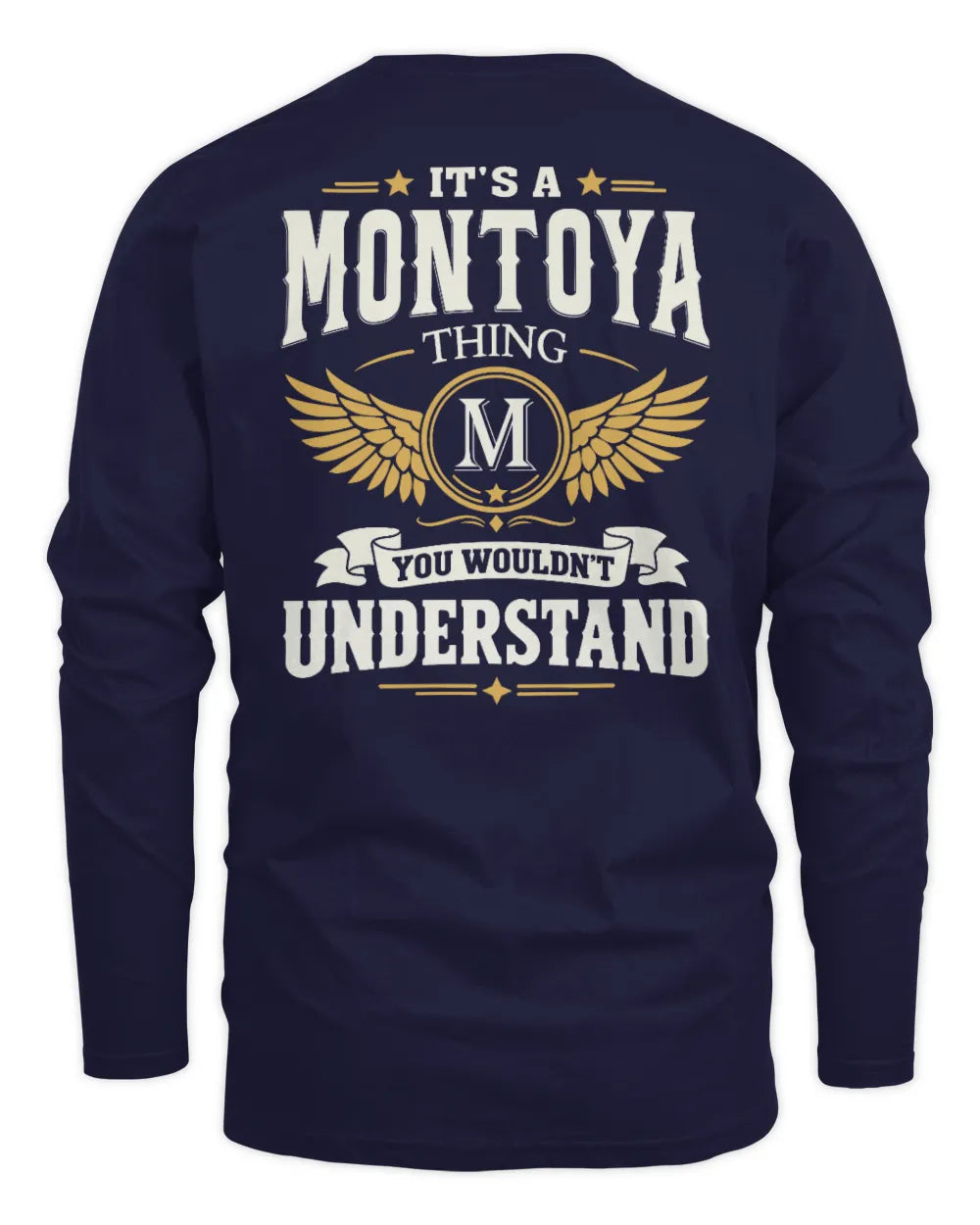 MONTOYA KT06-M008 It’s a [NAME] Thing – You Wouldn’t Understand | Personalized Vintage T-Shirt - Men's Long Sleeved T-Shirt - Navy