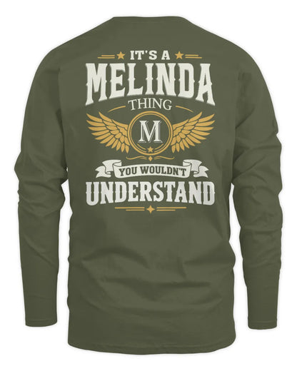 MELINDA KT06-M008 It’s a [NAME] Thing – You Wouldn’t Understand | Personalized Vintage T-Shirt - Men's Long Sleeved T-Shirt - Military Green