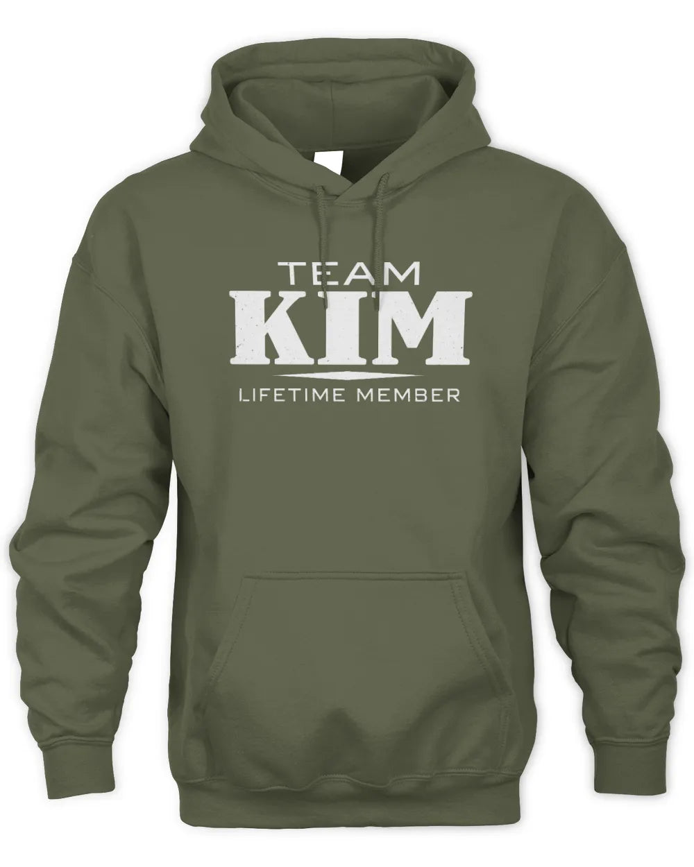 KIM BL62-K4-128 - Personalized “Team NAME Lifetime Member” - Unisex Hoodie - Military Green