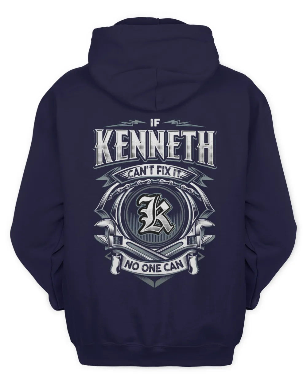 KENNETH AP81-K4-626 - Personalized Ahmed Quote Apparel “If Ahmed Can't Fix It, No One Can” - Unisex Hoodie - Navy