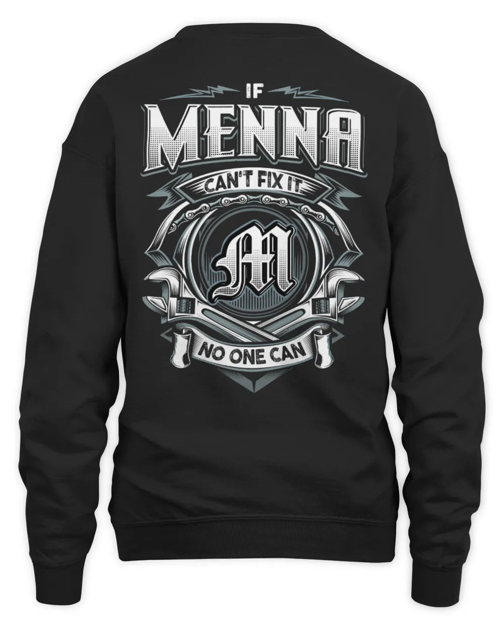 MENNA AP81-K4-626 - Personalized Ahmed Quote Apparel “If Ahmed Can't Fix It, No One Can” - Unisex Sweatshirt - Black
