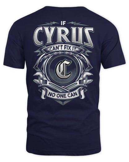 CYRUS AP81-K4-626 - Personalized Ahmed Quote Apparel “If Ahmed Can't Fix It, No One Can” - Unisex Standard T-Shirt - Navy