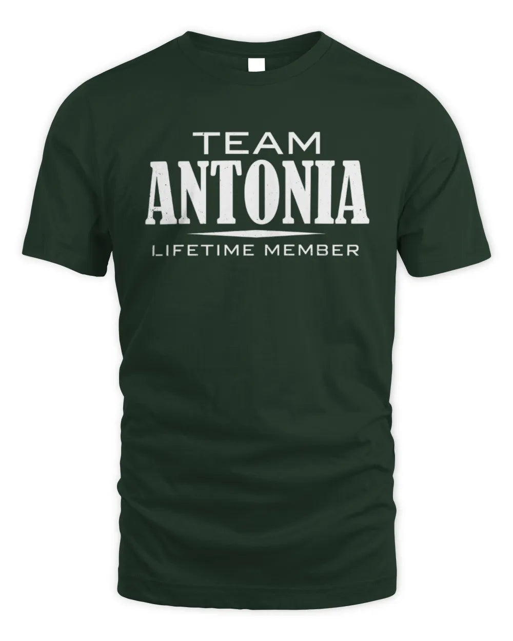 ANTONIA BL62-K4-128 - Personalized “Team NAME Lifetime Member” - Unisex Standard T-Shirt - Forest Green