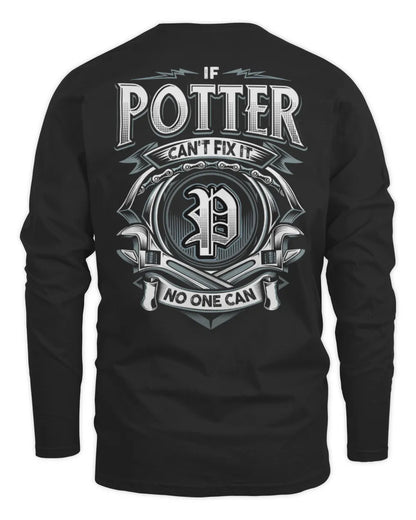 POTTER AP81-K4-626 - Personalized Ahmed Quote Apparel “If Ahmed Can't Fix It, No One Can” - Men's Long Sleeved T-Shirt - Black