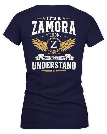 ZAMORA KT06-M008 It’s a [NAME] Thing – You Wouldn’t Understand | Personalized Vintage T-Shirt - Women's V-Neck T-Shirt - Navy