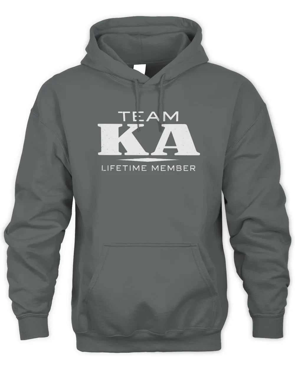 KA BL62-K4-128 - Personalized “Team NAME Lifetime Member” - Unisex Hoodie - Charcoal