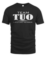 TUO BL62-K4-128 - Personalized “Team NAME Lifetime Member” - Unisex Standard T-Shirt - Black