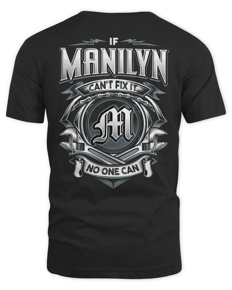 MANILYN AP81-K4-626 - Personalized Ahmed Quote Apparel “If Ahmed Can't Fix It, No One Can” - Unisex Standard T-Shirt - Black