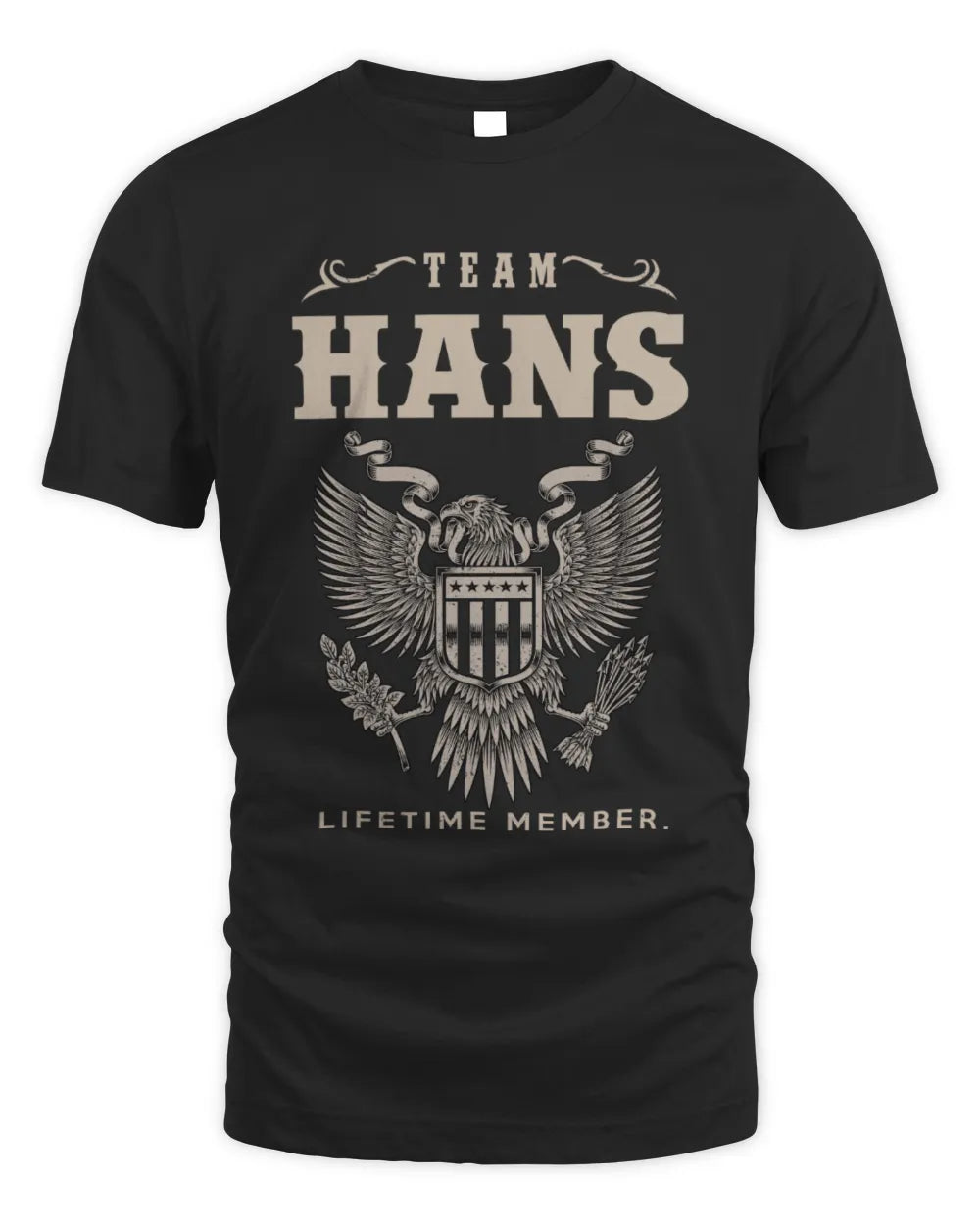 HANS TP06-K82 – Personalized Classic Style Apparel “Team NAME Lifetime Member” - Unisex Standard T-Shirt - Black