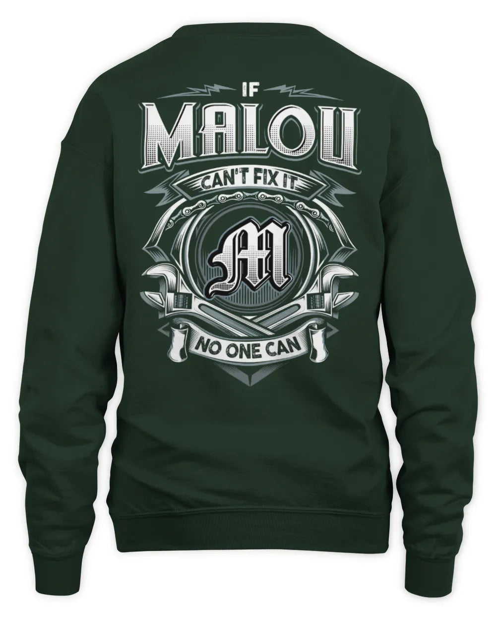 MALOU AP81-K4-626 - Personalized Ahmed Quote Apparel “If Ahmed Can't Fix It, No One Can” - Unisex Sweatshirt - Forest Green