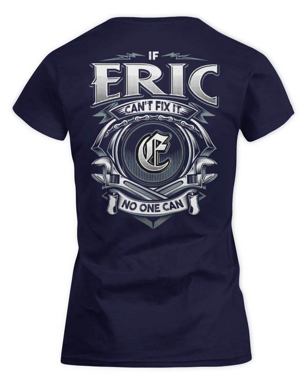 ERIC AP81-K4-626 - Personalized Ahmed Quote Apparel “If Ahmed Can't Fix It, No One Can” - Women's Standard T-Shirt - Navy