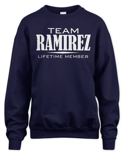 RAMIREZ BL62-K4-128 - Personalized “Team NAME Lifetime Member” - Unisex Sweatshirt - Navy