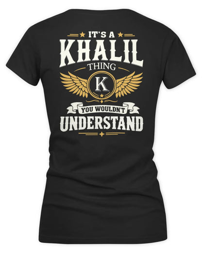 KHALIL KT06-M008 It’s a [NAME] Thing – You Wouldn’t Understand | Personalized Vintage T-Shirt - Women's V-Neck T-Shirt - Black