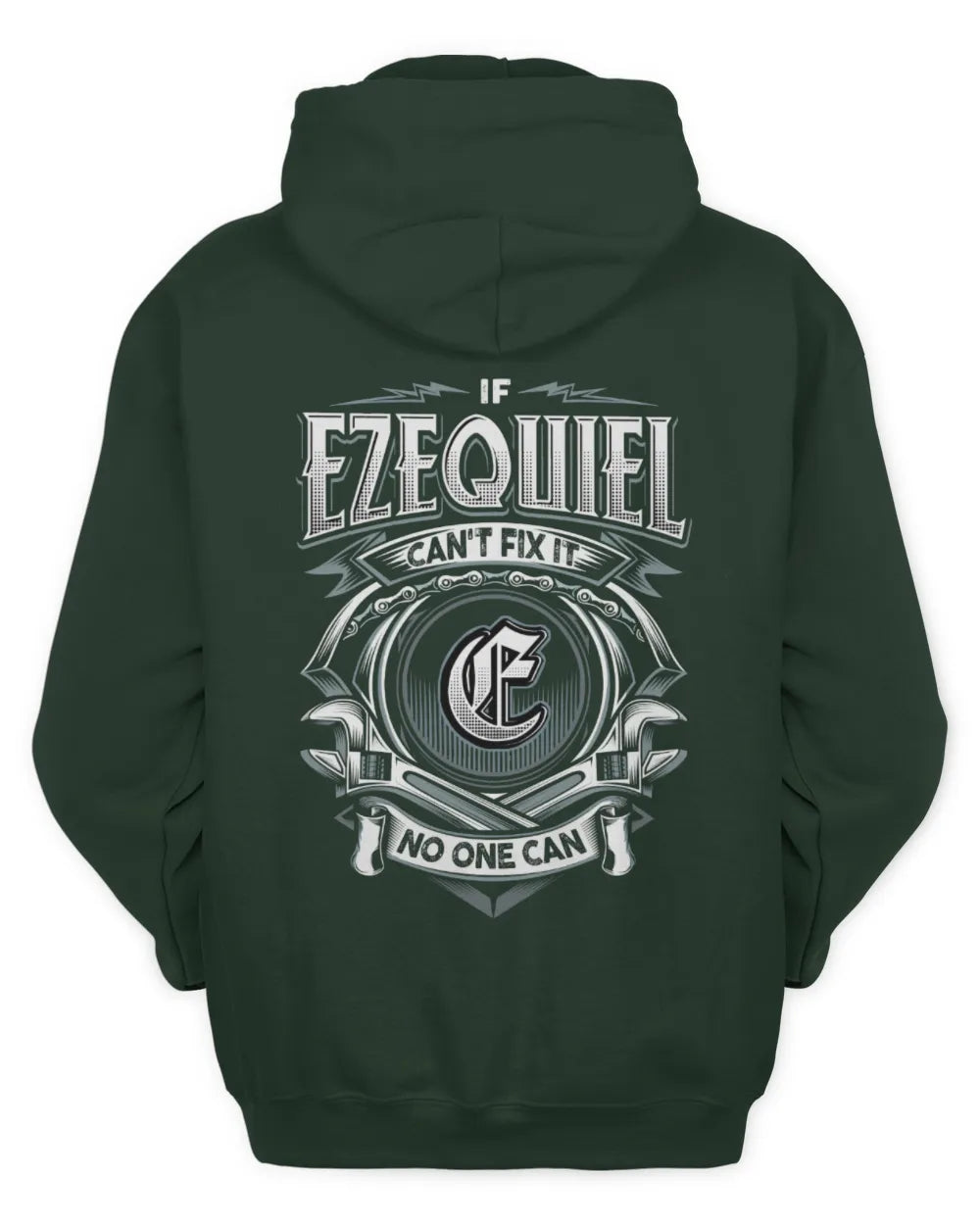 EZEQUIEL AP81-K4-626 - Personalized Ahmed Quote Apparel “If Ahmed Can't Fix It, No One Can” - Unisex Hoodie - Forest Green