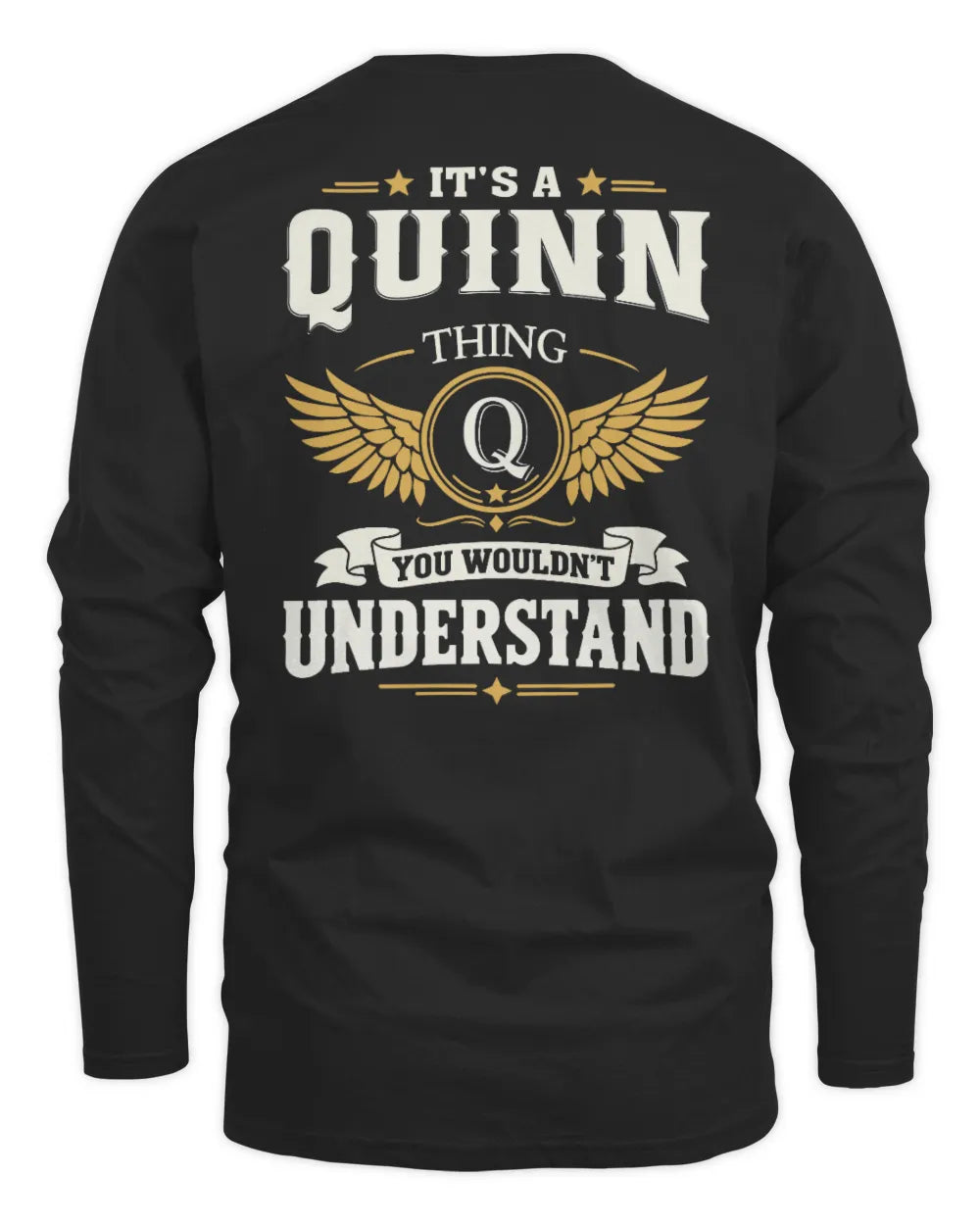 QUINN KT06-M008 It’s a [NAME] Thing – You Wouldn’t Understand | Personalized Vintage T-Shirt - Men's Long Sleeved T-Shirt - Black